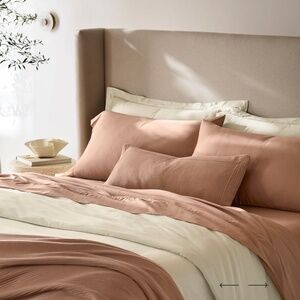 Boll and Branch King Sheet Set Terracotta Color